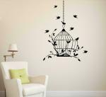 Lanstick Black Cat Under The Street Lamp Self Adhesive Wall Sticker 30 inch