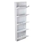 Grazia White Aluminium Shoe Rack 21 Inch