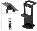 PVANZO 2in1 Tripod Mount Phone Tablet Holder Clip for iPhone iPad tab Clamp Clip Stand (2 in 1 Mobile Tab Clip) (Universal 1/4