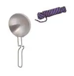 First Front Aluminium Tadka Pan With 20 Mtr Clothe Rope and (Multicolour, Pack of 2)