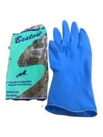 Flock Lined Industrial Rubber Hand Gloves