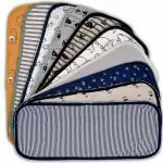 TuddyBuddy 100% Cotton Terry Burp Cloths Towel Napkins for Babies, Baby Burpies, One Size (Baby Boys, Pack of 10 Burp Towels)