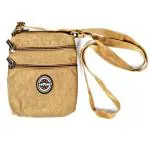 VIAGGI Unisex Travel Sling Bag - Beach Brown.