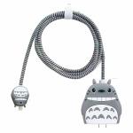SYOTT 3D Design Protective Case for Apple 18w / 20w power adapter & USB-C Charger cable, Apple USB-C To Lightning Cable, Cute Cartoon Lightning Data Cable Cover for iPhone Charger | Cartoon-Totoro | Color-Grey