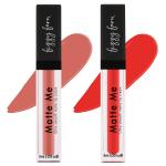 Fizzy Fern Long Lasting Matte Liquid Lipstick,Transferproof, Smudge Proof, ( 7 - Nude Nirvana + 19 - Berry Bold, Each 6 ML)