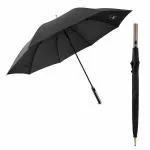 THE CLOWNFISH Umbrella Barkha Series Single Fold Auto Open Straight Handle Waterproof Pongee Umbrellas For Men and Women Black