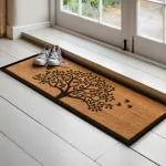 Only Mat Natural Coco Coir Tree of Life Design Anti-Slip with PVC Back Doormat for Indoor, Outdoor, Patio, Home and Office, Weatherproof, Large and Thick (120cm x 40 cm x 1.5cm)