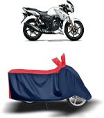 OPZET INDIA Red and Blue TVS Apache 150 Fabric Two Wheeler Cover