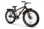 GANG FIRE Front Suspension Dual Disc Brake with IBC Single Speed 24T (Frame Size : 14.5 Inches) Mountain Cycle (Black,Orange)