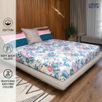 Urban Space Divine 100% Cotton Bedsheets for Double Bed with 2 Pillow Covers, Double Bedsheet (Size 90 x 100 inches, Earth Blue)
