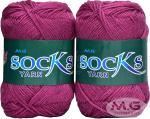 M.G Enterprise wool, Nylon Socks yarn ocho Deep Magenta 200 Grams.