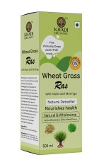 Khadi Organic 500ml Wheatgrass Ras with Musli and Moringa - Nutrient-Rich Superfood Drink