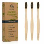 Bamboo Toothbrush with Ultra Soft Bristles - Antibacterial And Biodegradable Bamboo Handle Natural Wooden Eco Friendly Toothbrush for Adults Kids Set of 3