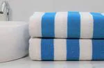 Tharunsha Elite Quick Dry Ultra Soft Pure Cotton 500 GSM Jumbo Size Blue White Terry Towel/Bath Towel/Beach Towel/Shower/Gym Towel Sports Towel (35x70 Inch) Set of 2