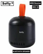 SOFTY SBS-20 Mini Boomer TWS Wireless Bluetooth Speaker (USB PENDRIVE, Memory Card,FM, MIC, Option) - Black