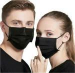 Henik BLACK 500 Disposable 3 Ply Ear loop Face Mask, Home, School, Office and Outdoors BLACK-500 Non-Reusable Surgical Mask With Melt Blown Fabric Layer (Black, Free Size, Pack of 500, 3 Ply)