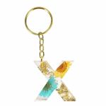 CRAFTSTUDIO Resin Alphabet Initial X letter keychain for Boys & Girls
