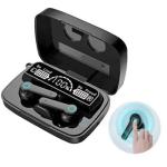 OSHEE STORE M10 Bluetooth 5.1 Earbuds in-Ear TWS Stereo Headphones with Smart LED Display Charging Case, Waterproof Built-in Mic for Sports Work - Black