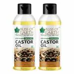 Bliss of Earth Organic Castor Oil For Hair Growth, Cold Pressed & Hexane Free, 2X100 ml