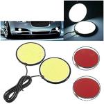 Guance White Car LED Daytime Running Lights Universal for All Cars (Pack of 2)