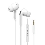 BESTOR Wired in Earphones with in line mic for clear calling,12mm Dynamic Drivers for Boostbass,3.5mm Jack, Multifunctional Controller (White)