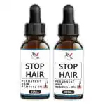 Fezora Natural Hair Growth Inhibitor Permanent Hair Removal Oil Remover Hair Inhibiting And Reducing To Stop Hair Growth & Body Face Hair Reduction 30ML+ 30ML ( PACK OF 2)