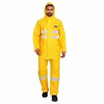 (INDUSPRO-XXXL-GR) The Clownfish Rain Coat for Men Waterproof for Bike with Hood Raincoat for Men. Set of Top and Bottom Packed in a Storage Bag Indus Pro Series (Green, XXX-Large)