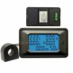 amiciSense AC 20KW 100Amp 6 in 1 Digital Energy Meter Power Meter with Blue Back Light (20 KW Energy Meter)
