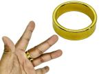 WIZERDY Golden Magnet Ring Magic Trick/PK Ring Magic (Golden Color)