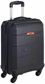 Safari Regloss Antiscratch 55 Cms Polycarbonate Black Cabin 4 Wheels Hardshell Inline Suitcase, Large