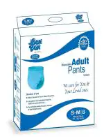 BonBon Premium Adult Diaper Pant Style (SM-19-42 INCH) 8 PCS Soft Ultra Leak Guard and Anti-Bacterial Absorbent Core (S-M, 8)