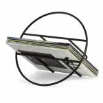 Retailmonk Round Metal Black File Folder Rack 31 cm x 24 cm x 31 cm