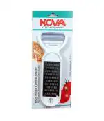 MSEURO Nova Plastic and Steel Magic Peeler and Cheese Grater, White 1PC