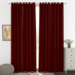 Story@Home Maroon Solid Blackout Long Door Curtain 9 x 4ft (Pack of 4)