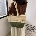 SHF Attractive Women Hand bag | large Tote Bag | Summer Bag | Bucket Bag | Basket Bag |Bamboo Tote | Beach Bags for Women | Boho Bag | Handbag | Jute Bag | Handmade Bag Pack of 1 Piece Size Medium