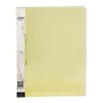 Eslee Ring Binder | Best for A4 Size Paper | Crossline Transparent Texture | 2D Shaped 25mm Rings | D Shaped Ring Clip | Yellow - (EC53A42D25 Yellow)