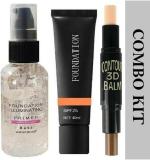 Plethora 3D Contour balm Stick + BB Cream Foundation + Illuminating Gel Primer