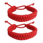 TILOTTAMA FASHION APPARELS & CLOTHING Tibetan Buddhist Handmade Bracelets Good Lucky Macrame Thread Braided Knitted Charm Bracelet For Women & Men Pack of 2