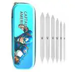 Jellify Multicolor Plastic Superhero Hard Case Pencil Box Pouch With Paper Stump Drawing Sketching Tool