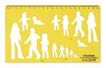 Traceease Human Position Template Designer’s Drafting Tools Stencils- 1 Piece
