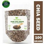 Homeda Organic Chia Seeds (100g) for Weight Loss, Skin | Premium, Raw, Unroasted | Chiya, Chea Chia Seeds
