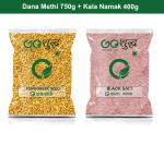 Goshudh Kala Namak 400g & Dana Methi 750gm Combo Pack 1150g