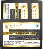 Badahair Handmade Activated Charcoal Soap Combo, 100 G (Pack Of 3)