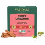 VAHDAM, Organic Sweet Cinnamon Masala Chai - 15 Pyramid Tea Bags | Black Tea, Cinnamon & Cardamom | Real & Whole Ingredients, USDA Certified
