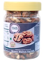Power Kashmir Brown Walnut Kernels 500 Grams In Food Grade Jar