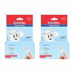 DentoShine Ultra Soft Finger Brush (Blue, Pack of 2)