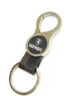 Jdp Novelty Brown Metal Round Shape Ferrari Car Keychain