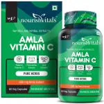 Nourish Vitals Amla Vitamin C with Tannins > 25% Pure Herbs, 500 mg Amla Extract 60 Veg Capsules