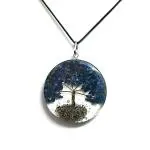 Astroghar Lapis Lazuli Tree Of Life Crystal Chips in Orgonite Orgone Metal Pendent For Men And Women