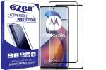 eZell MOTOROLA MOTO EDGE 30 FUSION 5G FULL Curved TEMPERED GLASS (2 Packs), Sensitive touch,9H Hardness, Edge to Edge Full Glue Tempered Mobile Screen protector with Wet & dry Wipes (Black)